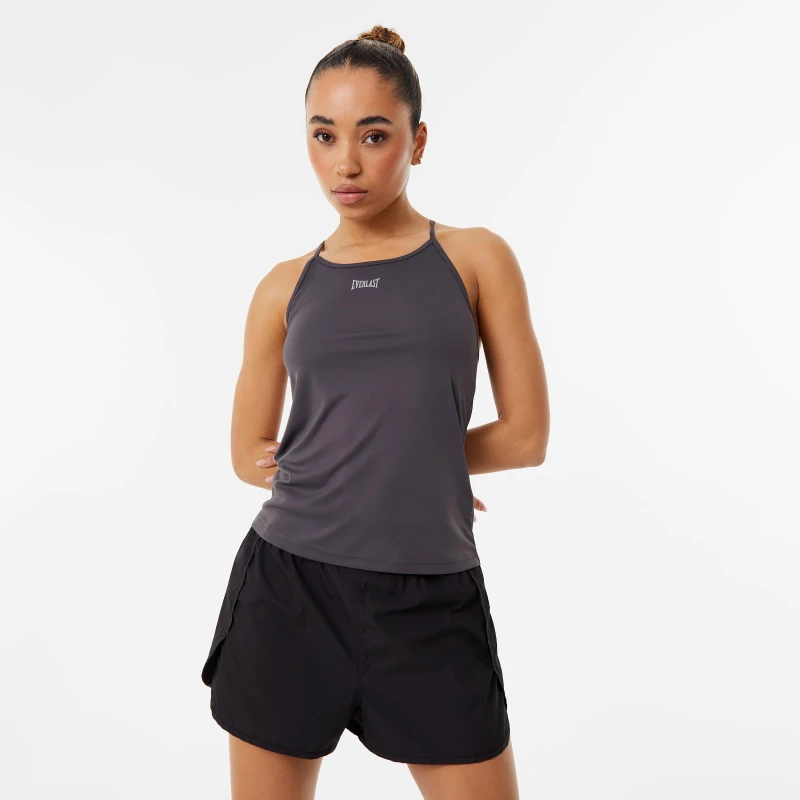 Image of Everlast Racer Strappy Vest Womens - Grey Grey 8