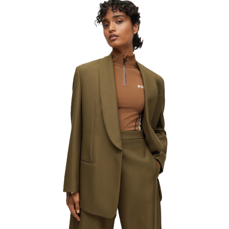 Image of Boss Womens Jigago Alica Formal Jacket Green female 4 (XXS)