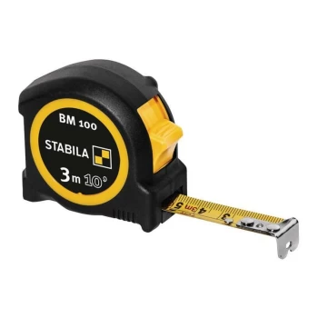 Image of Stabila - BM 100 Compact Pocket Tape 3m/10ft (Width 19mm)