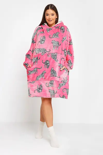 Image of Yours Printed Snuggle Hoodie Pink