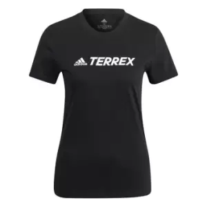 Image of adidas Terrex Classic Logo T-Shirt Womens - Black