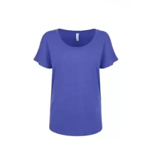 Image of Next Level Womens/Ladies Tri-Blend Dolman T-Shirt (S) (Vintage Royal Blue)