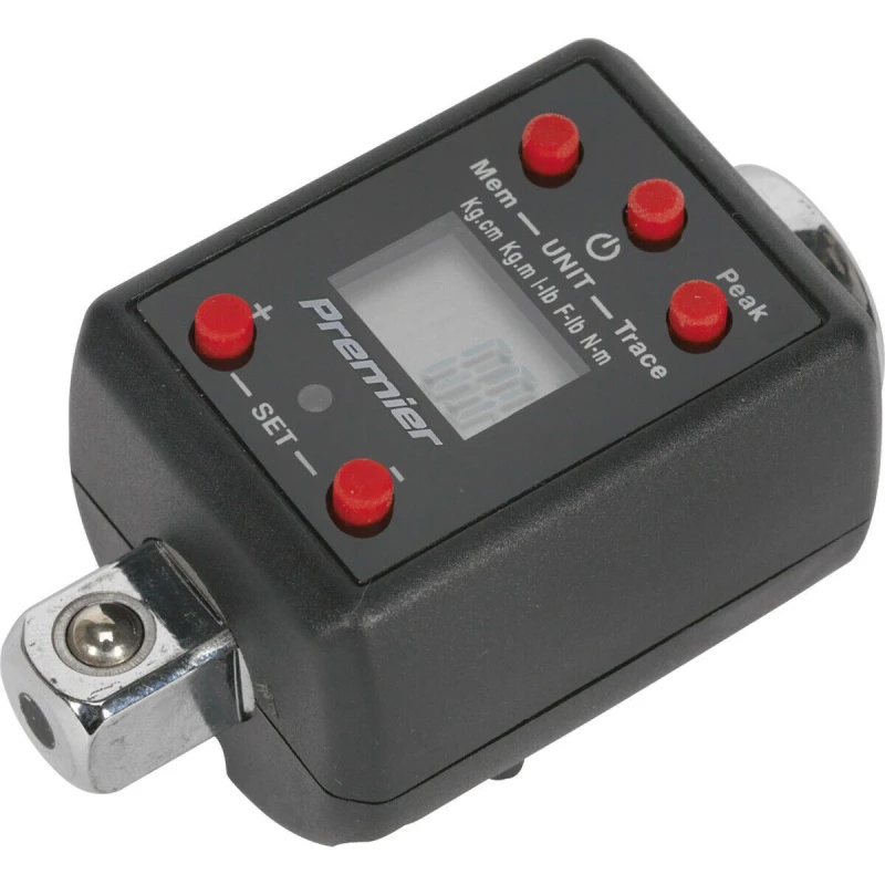 Image of Loops Digital Torque Adaptor - 1/2" Sq Drive - Large LCD Display - 40 to 200 Nm Range Multi