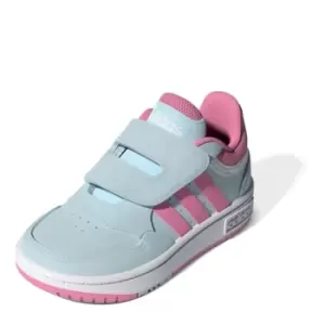 Image of adidas Hoop 3.0 Infant Girls Trainers - Blue