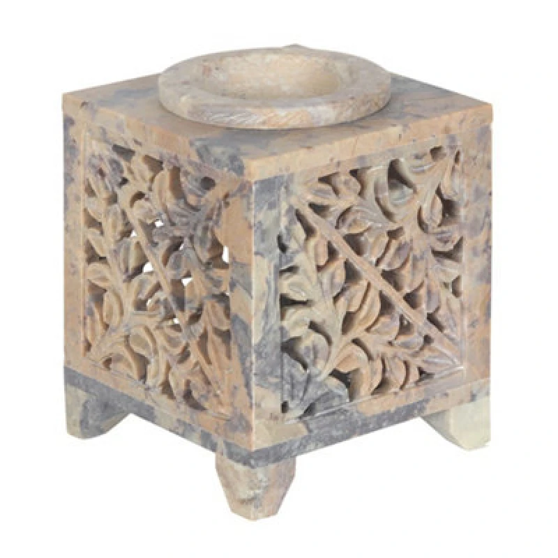 Image of Something Different Something Different Soapstone Moroccan Arch Oil Burner in Beige Beige One Size Unisex 5059958509306