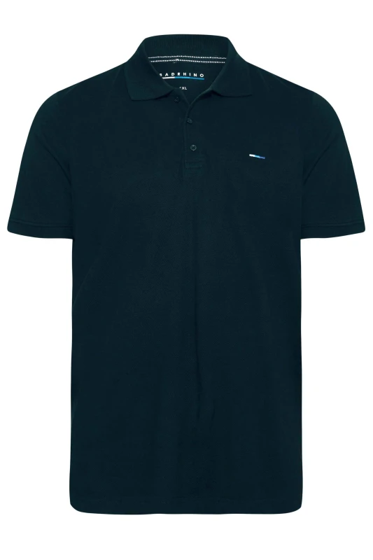 Image of BadRhino BadRhino Men Short Sleeve Polo Shirt in Dark Navy Size: Medium Dark Navy M Male 5057147733761