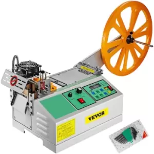 Image of VEVOR Automatic Cold Tape Cutting Machine Digital Belt Cutter 95mm/3.7" Cutting Width for Plastic Webbing Ribbon Velcro Zipper Elastic Belt
