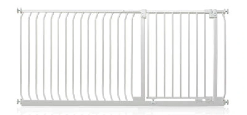 Image of Safetots Elite Pressure Safety Gate, 171Cm - 180Cm, Matt White, Pressure Fit Stair Gate