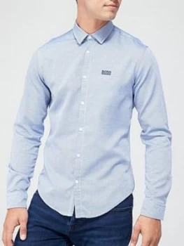 Image of Hugo Boss Brod Textured Shirt Medium Blue Size M Men