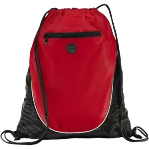 Image of Bullet The Peek Drawstring Cinch Backpack (Pack Of 2) (35.5 x 43.1cm) (Red/Solid Black)