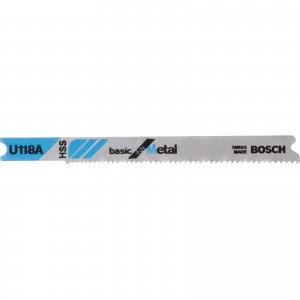 Image of Bosch U118 A Metal Cutting Jigsaw Blades Pack of 3