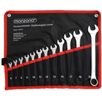 Image of Monzana - 25 pcs Open-ended Spanner and Ring Spanner Set - 6-32mm - Tool Steel 4