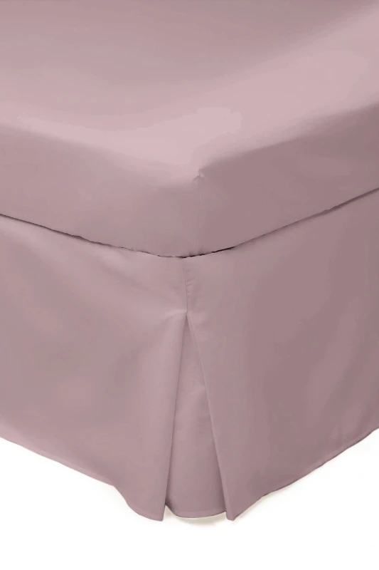 Image of Belledorm Easy Care 200 Thread Count Cotton Polyester Percale Platform Valance in Dark Pink Size: King Dark Pink Unisex King