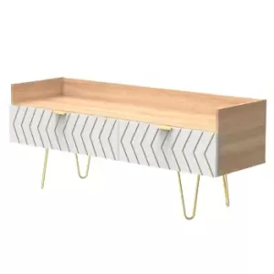 Image of Jigsaw White Oak Effect Media Unit, (W)1280mm