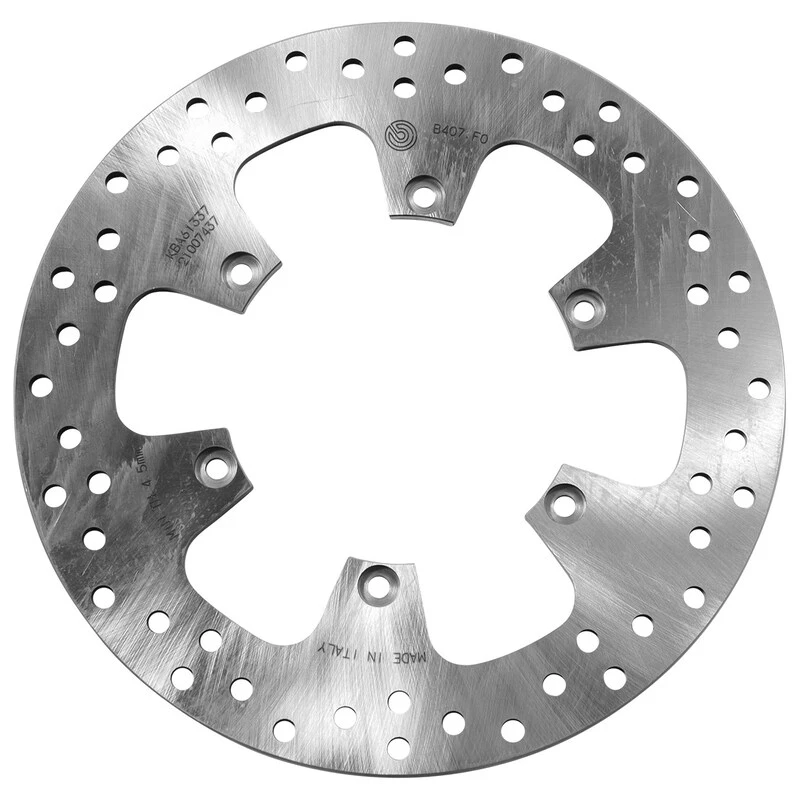 Image of BREMBO 68B407F0 Brake disc PRIME - Serie-Oro - Fixed Disc Rear, Perforated Brake Disc (82)