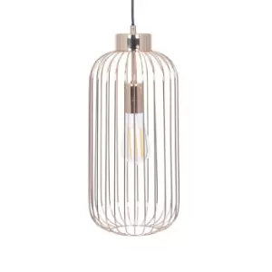 Image of French Gold Metal Wire Tall Pendant