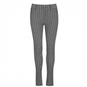 Image of Lee Cooper AOP Jeggings Ladies - Black/Wht Check
