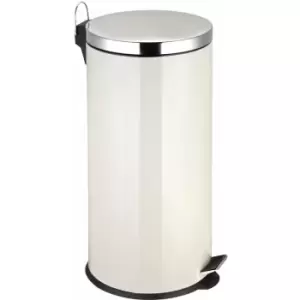 Image of Premier Housewares - Cream Pedal Bin - 30Ltr