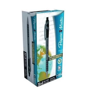 Image of Paper Mate FlexGrip Ultra Medium Retractable Ball Point Pen 1.0mm Tip 0.4mm Line Black Ref 1910073 Pack of 36