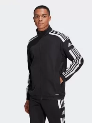 Image of adidas Squadra 21 Presentation Track Top, Black/White, Size L, Men
