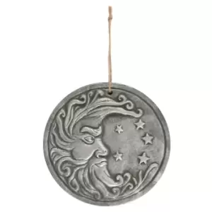 Image of Silver Effect Moon Plaque