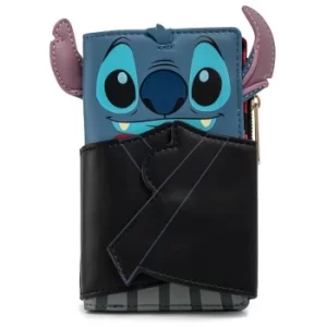 Image of Loungefly Disney Vampire Stitch Bow Tie Flap Wallet