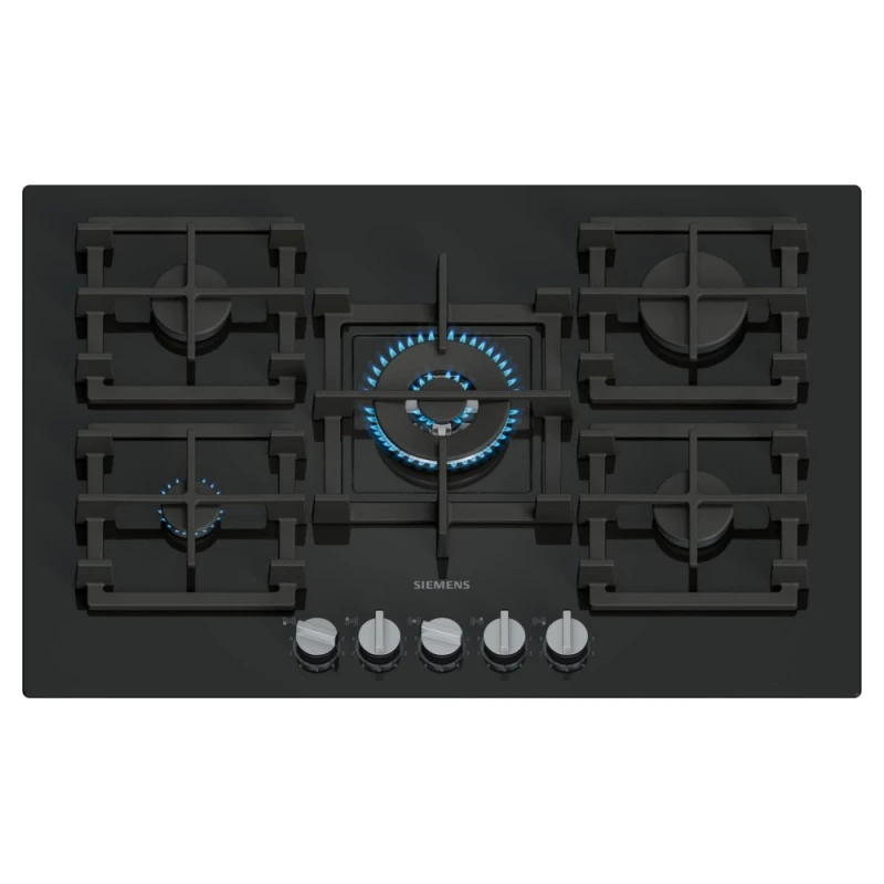 Image of Siemens EP7A6QI40 IQ-500 75cm Frameless Gas On Glass Hob - BLACK EP7A6QI40