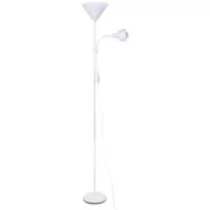 Image of Cristal Record Lighting - Cristal Lisa Floor Lamp 1xE27 with Reading Light 1xE14 White