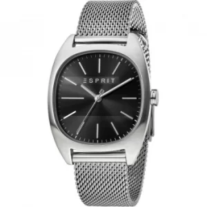 Image of Esprit Infinity Mens Watch featuring a Stainless Steel Mesh Strap and Black Dial