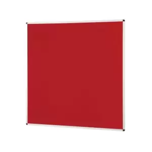 Image of Metroplan Aluminium Framed Felt Noticeboard 1200 x 1200mm, red