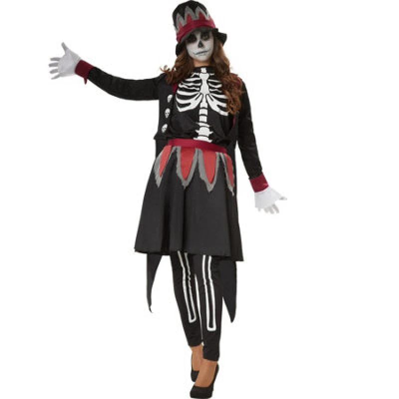 Image of Tectake Spooky Skull Lady Costume 302414 - Black L