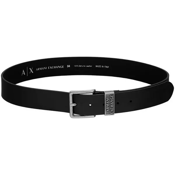 Image of Armani Exchange Mens Inner Logo Belt - Brown 75
