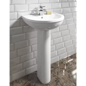 Image of Modern Pedestal Basin 550mm - Addison