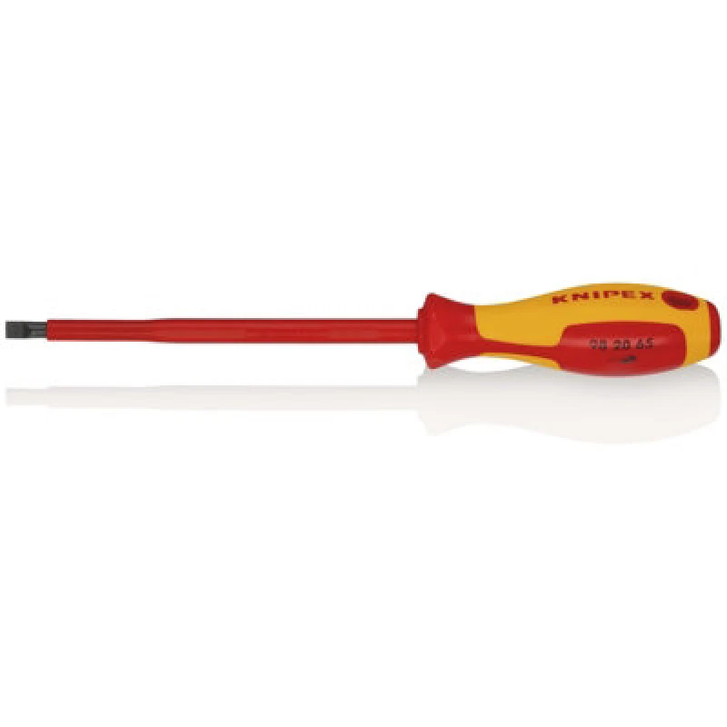 Image of Knipex 98 20 65 Vde Insulated Slotted Screwdriver, 6.5 X 150mm 18796
