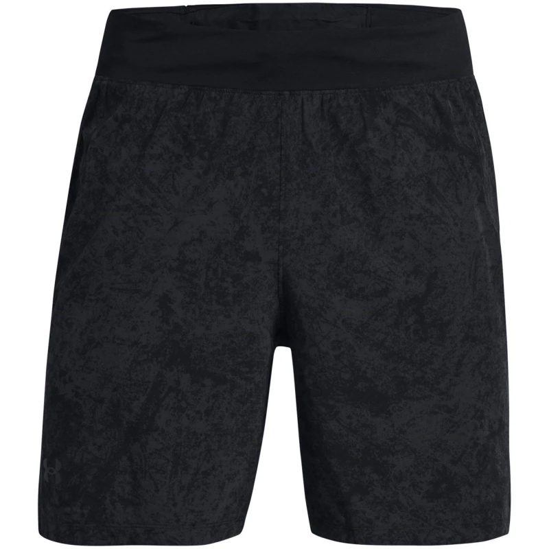 Image of Under Armour Mens Launch Pro 7" Printed Performance Running Shorts Black male S