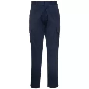 Image of Portwest Mens Stretch Slim Cargo Trousers (40R) (Dark Navy)