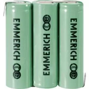 Image of Emmerich 3AA-ZLF Battery pack 3x AA Z solder tab NiMH 3.6 V 1500 mAh