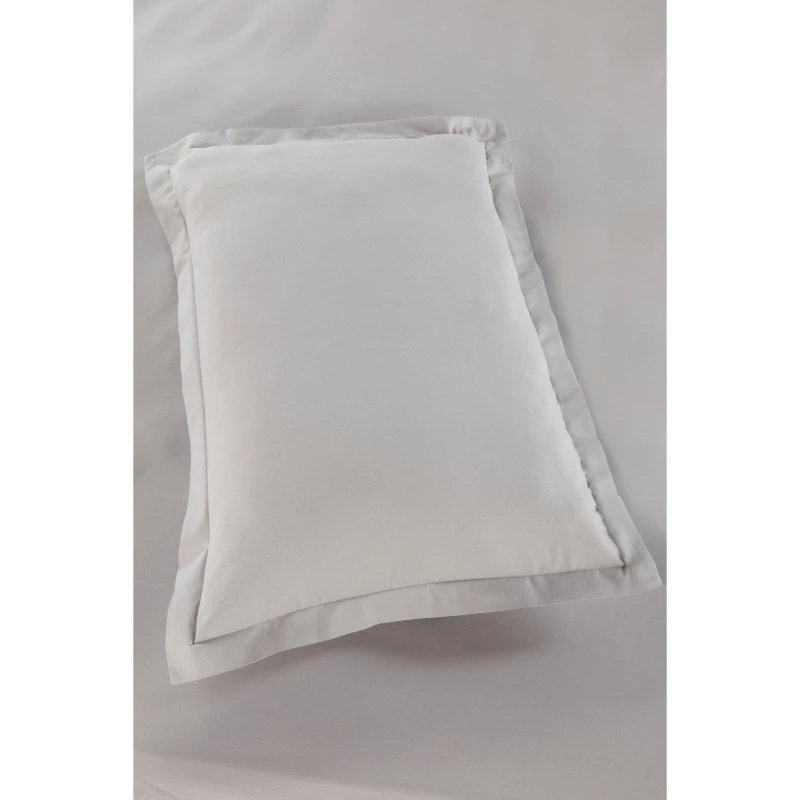 Image of Homelife Non Iron Plain Dyed Oxford Pillowcase - Silver Silver One Size