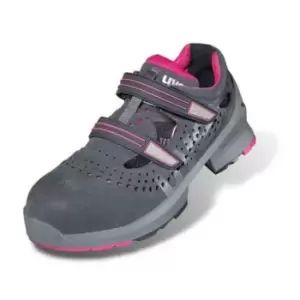 Image of Uvex 1-8560 Womens Grey/Pink Toe Capped Safety Shoes, EU 42