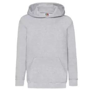 Image of Fruit Of The Loom Childrens Unisex Hooded Sweatshirt / Hoodie (5-6) (Heather Grey)