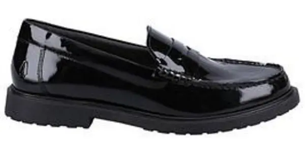 Image of Hush Puppies Verity Patent Slip On Black Loafer