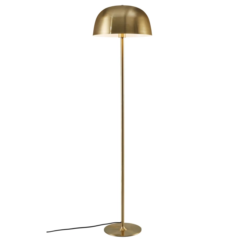 Image of Nordlux Cera Indoor Floor Lamp Brass Metal E27 White Inner - Mains Powered, IP20 in Gold Gold Unisex