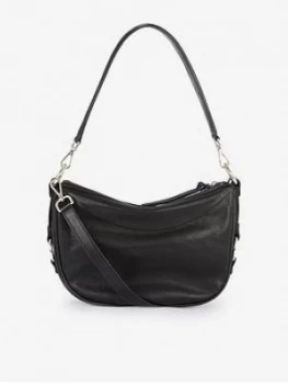 Image of Mint Velvet Cecelia Black Leather Bag