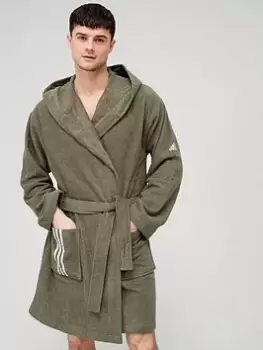 Image of adidas Performance Dressing Gown - Khaki, Size S, Men