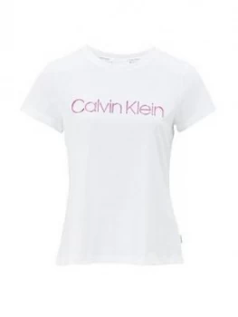 Image of Calvin Klein Jeans Calvin Klein Metallic Logo T-Shirt - White