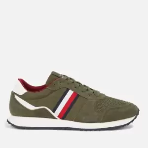 Image of Tommy Hilfiger Mens Evo Mix Suede and Ripstop Trainers - UK 10.5
