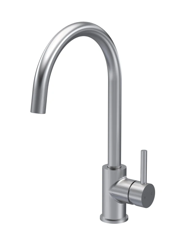 Image of Balterley Kitchen Mono Mixer Tap with 1 Lever Handle Brushed Nickel 436mm Metallics