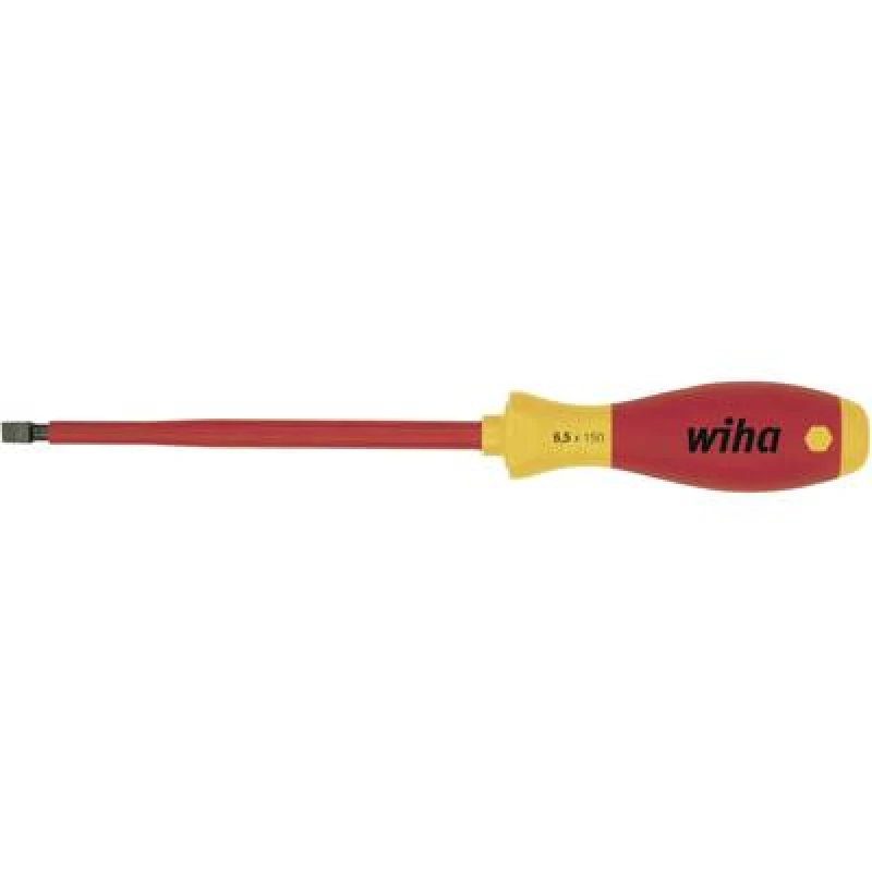 Image of Wiha Wiha SoftFinish electric VDE Slotted screwdriver Blade width: 2mm Blade length: 60 mm DIN ISO 2380, DIN EN 60900 00819