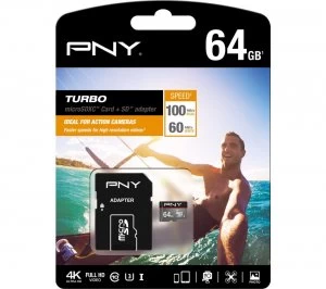 Image of PNY Turbo 64GB MicroSDXC Memory Card