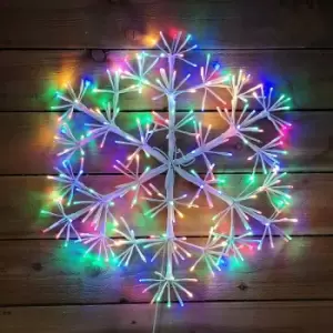Image of Premier - Starburst Snowflake with 240 Multi Coloured LEDs Christmas Light - 60cm